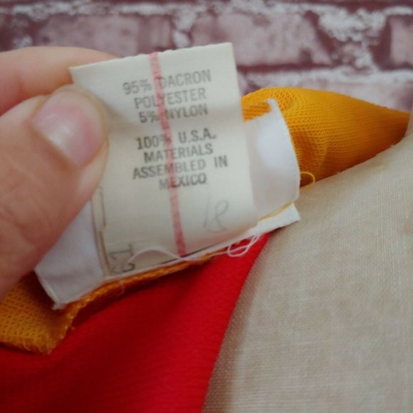 ❤️SOLD❤️Vintage 1970s Burger King Fast Food Restaurant Uniform Top Yellow Orange - Picture 7 of 7